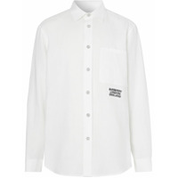 Burberry Camisa com logo bordado - Branco
