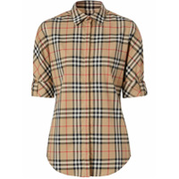 Burberry Camisa com Vintage Check - Marrom