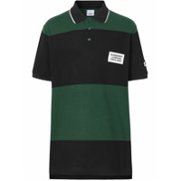 Burberry Camisa polo color block - Verde