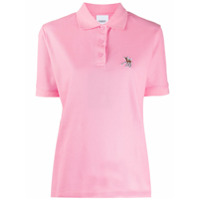 Burberry Camisa polo com patch - Rosa