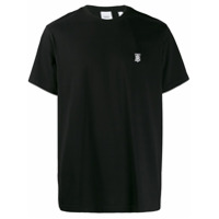 Burberry Camiseta com logo bordado - Preto