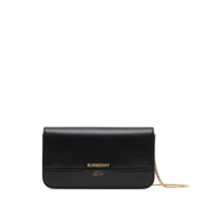 Burberry Clutch com estampa de logo - Preto