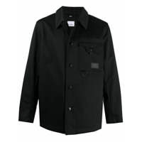 Burberry logo patch shirt jacket - Preto