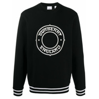 Burberry Moletom com logo no busto - Preto