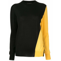 Calvin Klein 205W39nyc Suéter bicolor - Preto