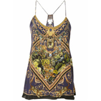 Camilla Blusa com tira T nas costas - Azul