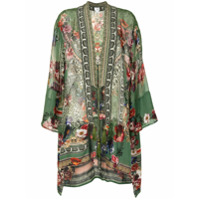 Camilla floral kimono tie blouse - Verde