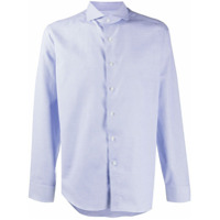 Canali Camisa com estampa geométrica - Azul