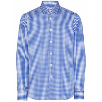 Canali Camisa com estampa xadrez - Azul
