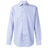 Canali classic plain shirt - Azul