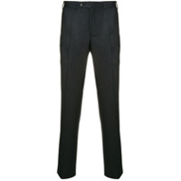 Canali creased slim-fit trousers - Cinza