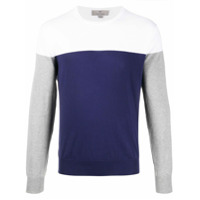 Canali Suéter color block - Branco