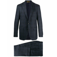 Canali Terno com abotoamento simples - Azul