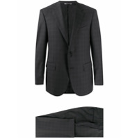 Canali Terno slim xadrez - Preto