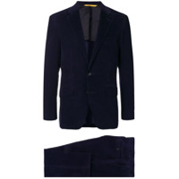 Canali textured fitted suit - Azul