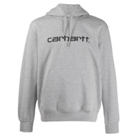 Carhartt WIP logo print hoodie - Cinza