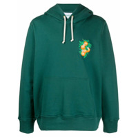 Casablanca long-sleeve branded hoodie - Verde