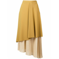 Chalayan layered midi skirt - Amarelo