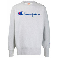 Champion Moletom com logo bordado - Cinza