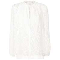 Chloé Blusa de seda com renda - Branco
