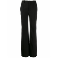 Chloé Calça flare com pregas - Preto