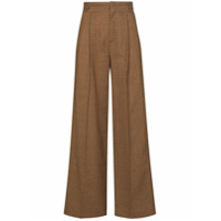 Chloé houndstooth flared trousers - Marrom