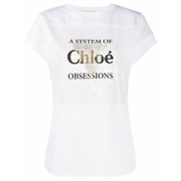Chloé slogan print T-shirt - Branco