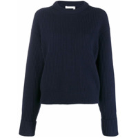 Chloé Suéter de tricô canelado - Azul