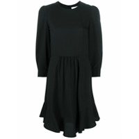 Chloé Vestido evasê de seda - Preto