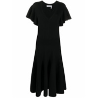 Chloé Vestido gola V de tricô - Preto