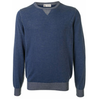 Colombo Suéter decote careca bicolor - Azul