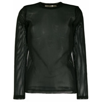 Comme Des Garçons Blusa com mesh - Preto
