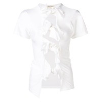 Comme Des Garçons bow details top - Branco