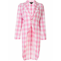 Comme Des Garçons Casaco xadrez - Rosa