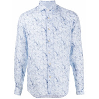 Corneliani Camisa com estampa abstrata - Azul