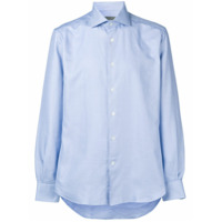 Corneliani Camisa slim mangas longas - Azul
