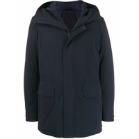 Corneliani Parka com capuz e zíper - Azul