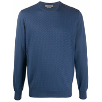 Corneliani Suéter de tricô com textura - Azul