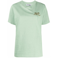 Courrèges Camiseta com logo gravado - Verde