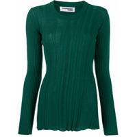 Courrèges Suéter de tricô canelado - Verde