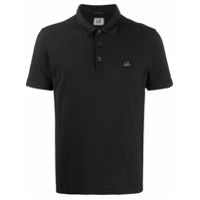 C.P. Company Camisa polo com logo bordado - Preto