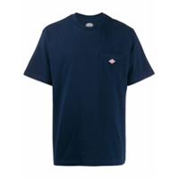 Danton Camiseta com bolso e logo - Azul