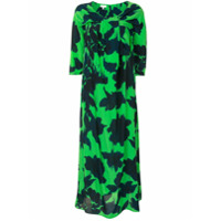 Delpozo abstract-print silk dress - Verde