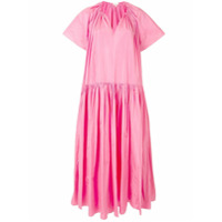 Delpozo oversized-fit tiered dress - Rosa