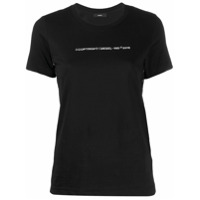 Diesel Camiseta com logo bordado - Preto