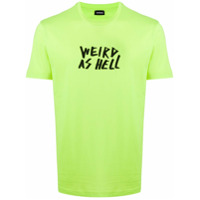 Diesel Camiseta com slogan bordado - Verde