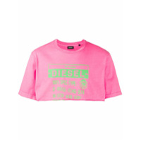 Diesel Camiseta cropped - Rosa