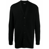 Diesel Cardigan longo de tricô - Preto