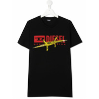 Diesel Kids Camiseta com logo - Preto
