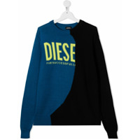Diesel Kids Suéter color block - Preto